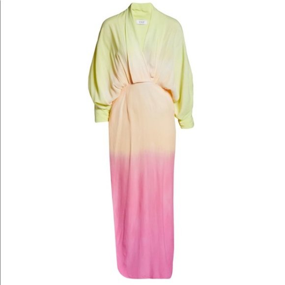 S/W/F Long Sleeve Dip Dye Maxi Dress NWT - Picture 9 of 14